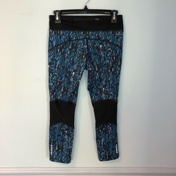 Nike Dri-Fit Running Blue & Black Capris Size Small - Picture 6 of 10
